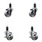 Service Caster 3'' Semi Steel Wheel Swivel 1-1/4'' Expanding Stem Caster Set 2 Brakes, 4PK SCC-EX20S315-SSR-2-TLB-2-114 - alternate 1